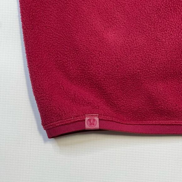 Lululemon Oversized-Fit Fleece Half Zip Mens Medium Long Sleeve POME Pomegranate - Picture 3 of 10